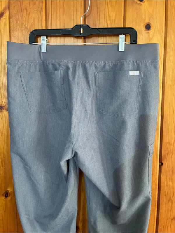 Women’s fig Gray Jogger Pants with Teal Drawstring size XL/T nurse scrubs - Image 9