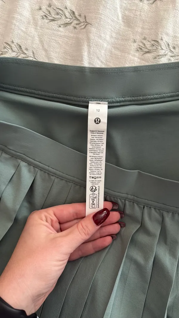 Lululemon Tennis Skirt Green Pleated - Image 6