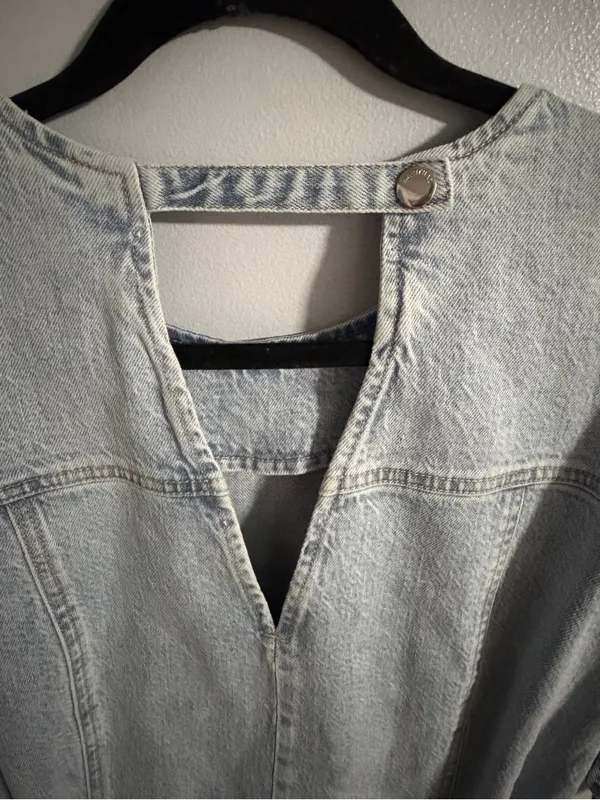Habitual Light Blue Denim Mini Skirt with Slim Belt - Image 5