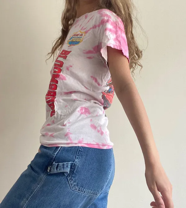Gildan Pink Tie Dye Tee - Image 3