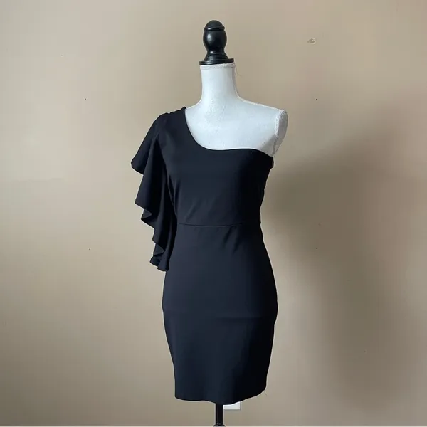 LULU'S | Live my Life Black One-Shoulder Bodycon Dress Sz M - Image 6