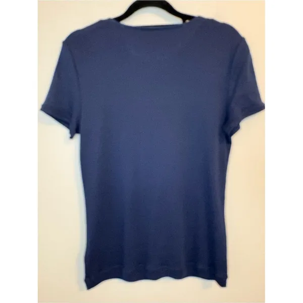 Lauren Ralph Lauren Navy Henley Tee Shirt Small NWT - Image 6