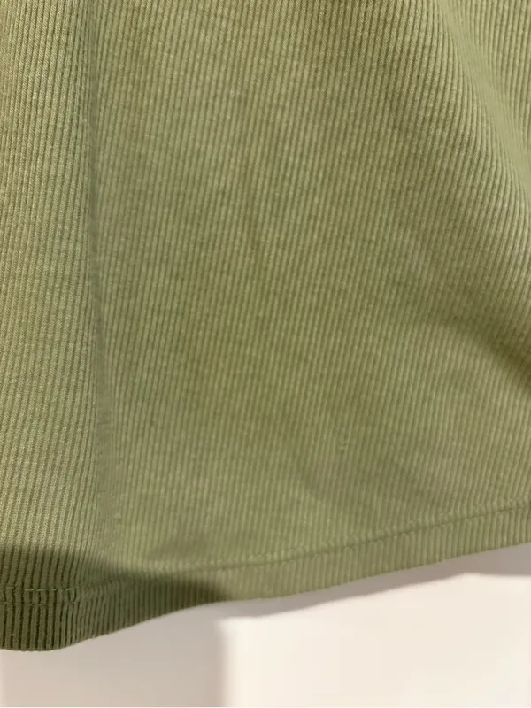 Old navy ultralite rib knit polo‎ crop top green size XXL - Image 5