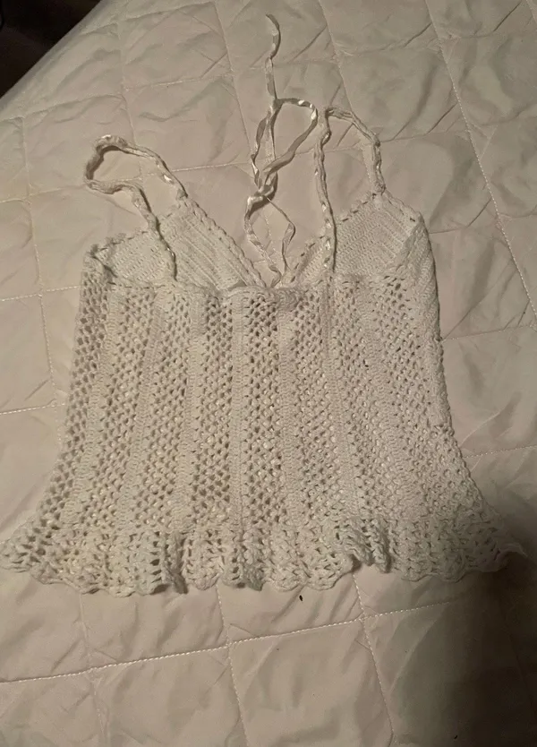 Size Medium Knitted Top White - Image 3