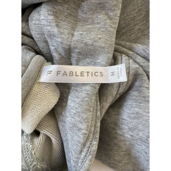 Fabletics Light Gray Hooded Pullover Sweatshirt - Image 5