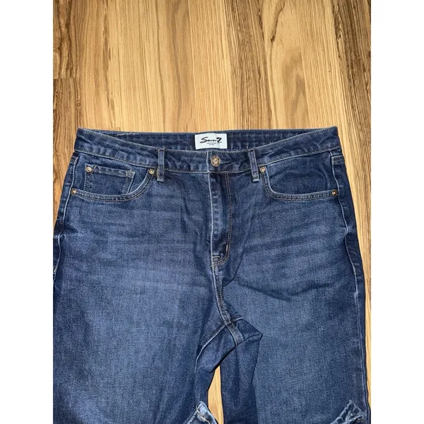 Seven7 Women's Sz‎ 8 High Rise Loose Straight Fit 5 Pocket Jeans Denim - Image 2