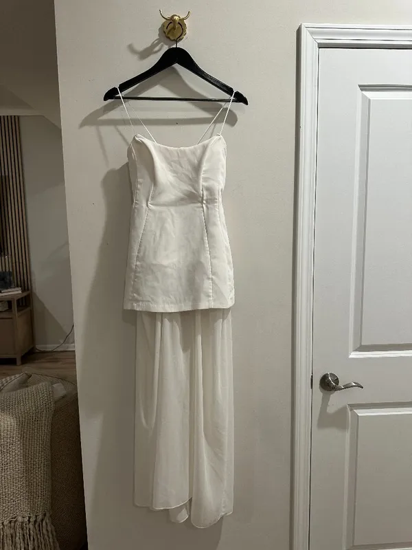 AMANDA UPRICHARD Christy Maxi Dress in Ivory Size Small - Image 4