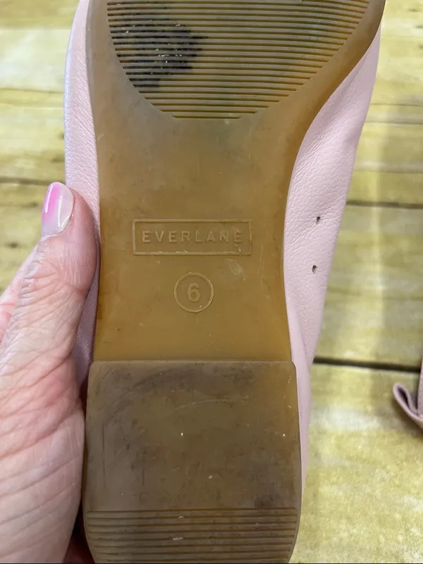 Everlane “The Day Glove” Blush Pink Leather Slip-On Ballet Flats size 6 - Image 4