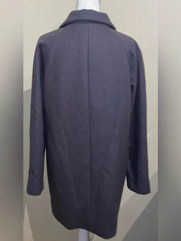 J.Crew Women’s Size 6 Purple Gray Wool Blend Double Breasted Peacoat Jacket Coat - Image 5