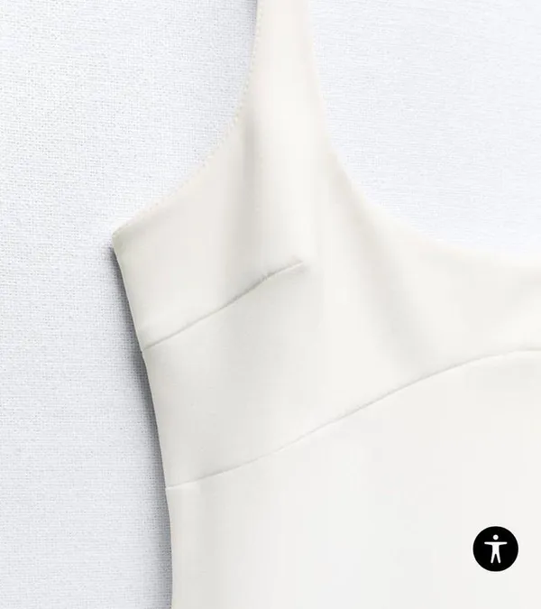 ❗️NWT ZARA White Fitted Midi Dress White Sleeveless Dress, Size L 🔼 - Image 7