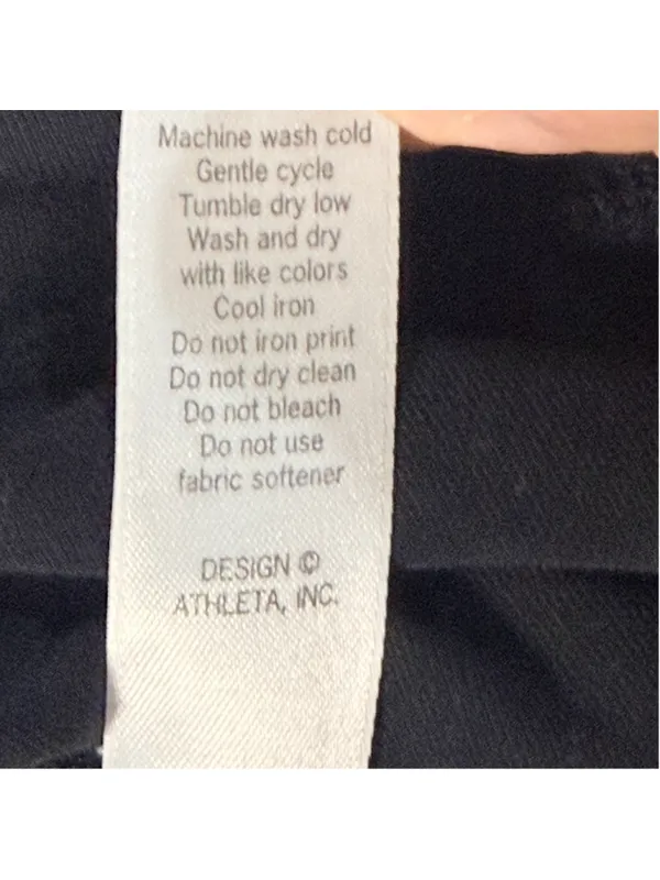 Athleta Women’s Mesh Inset Crop Leggings Black Supplex Tight Size M - Image 6