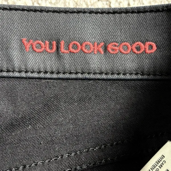 AO‎ LA by Alice + Olivia Black High Rise Pintuck Split Hem Skinny Jeans Sz 28 - Image 9