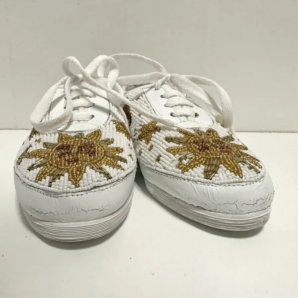 VTG Colorwerks Beaded Sneakers White Size 6 - Image 3