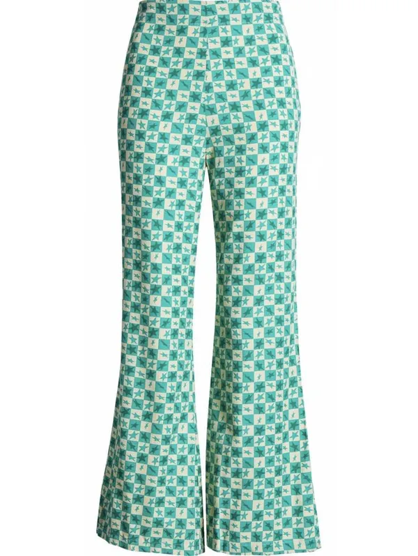 Billabong x Mami Wata Going Coastal Flare Pants NWT Multi Blue Print XL - Image 3