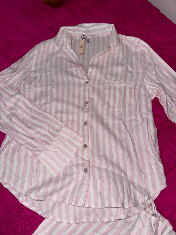 Pink Stripe Pajamas Set - Image 2