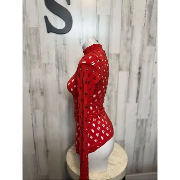Red long sleeve top Red - Image 3