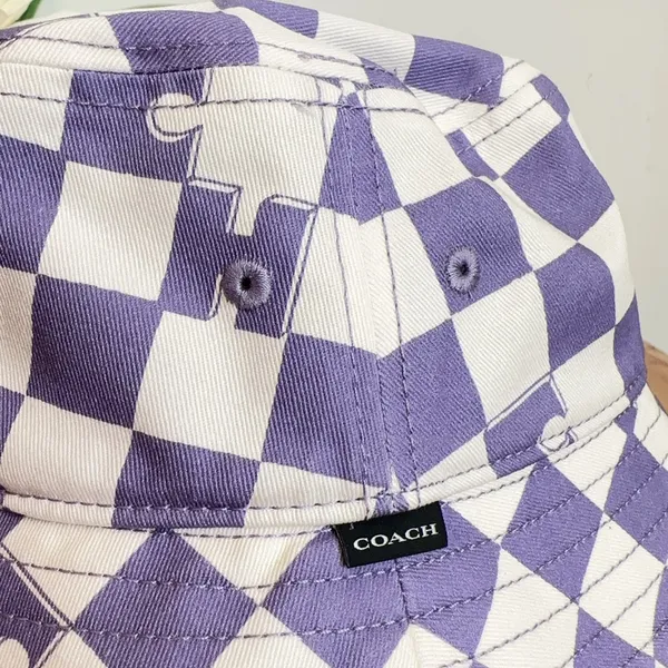 NWT Coach Checkerboard Print‎ Bucket Hat size XS/S - Image 3