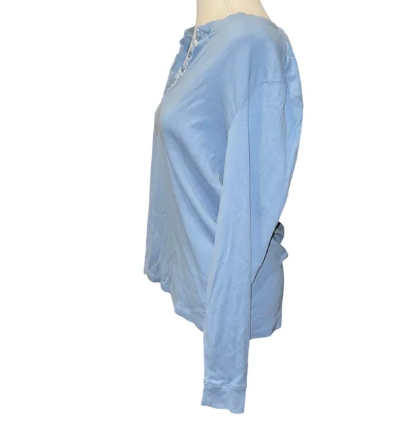 L.L.Bean Henley long sleeve top - Image 2