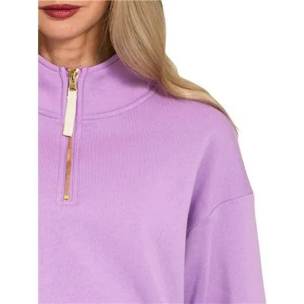 Zenana Fleece Half‎ Zip Sweatshirt - Image 2