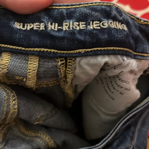 American Eagle Super Stretch Super High Rise Jeggings Size 0 Regular Distressed - Image 14