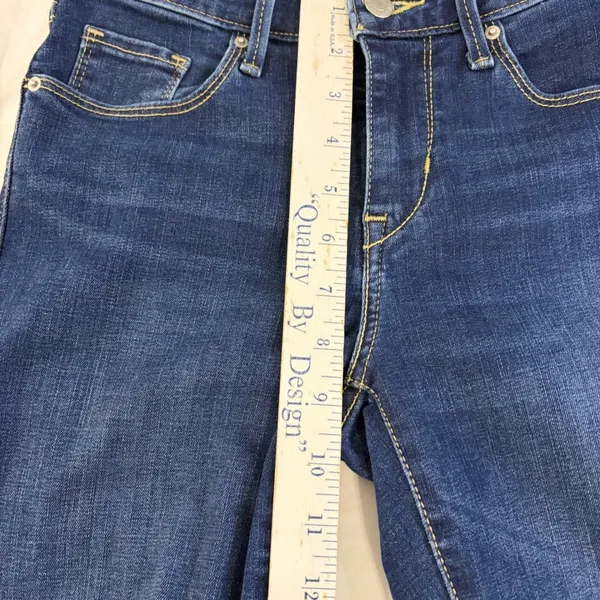 Levis Classic Mid Rise Skinny Jeans Womens 2 Dark Wash Blue Denim‎ Pants - Image 8