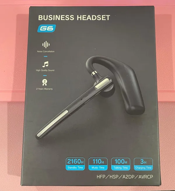 Wireless Bluetooth Headset Earpiece Black - Image 2