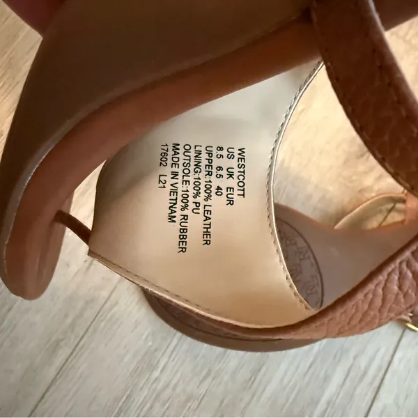 Lauren Ralph Lauren Tan Leather Sandals NWT 8.5 - Image 3