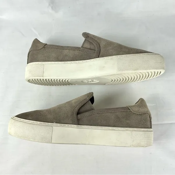 UGG Jass Gray Suede Platform Sneakers Sz 8.5 Slip On Casual - Image 9