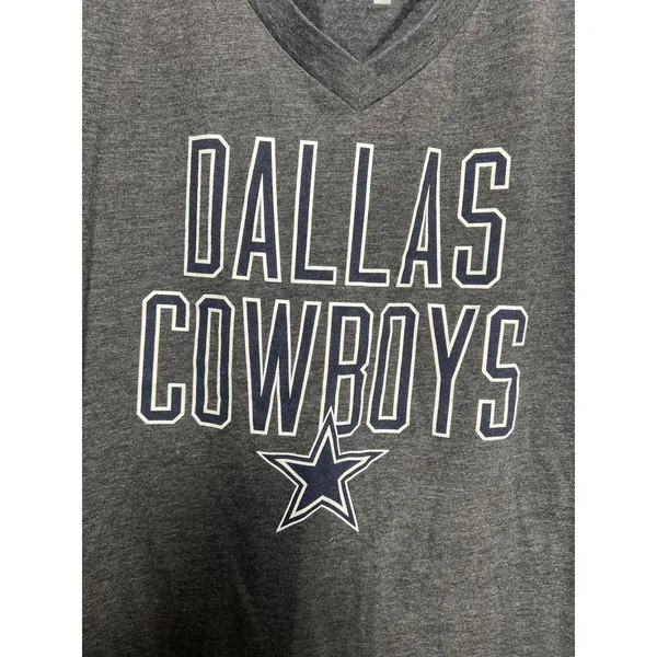 Dallas Cowboys Shirt Wm LG Gray NFL Football Dallas Cowboys Authentic Sports Fan - Image 3
