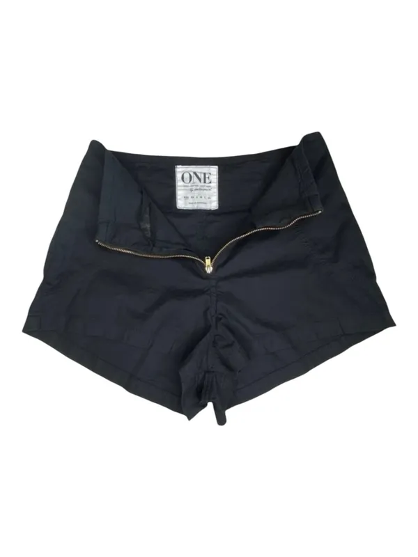 One Teaspoon ✌︎︎ High Waist Exposed Zip Front Lightweight Shorts ✌︎︎ Black XXS - Image 5