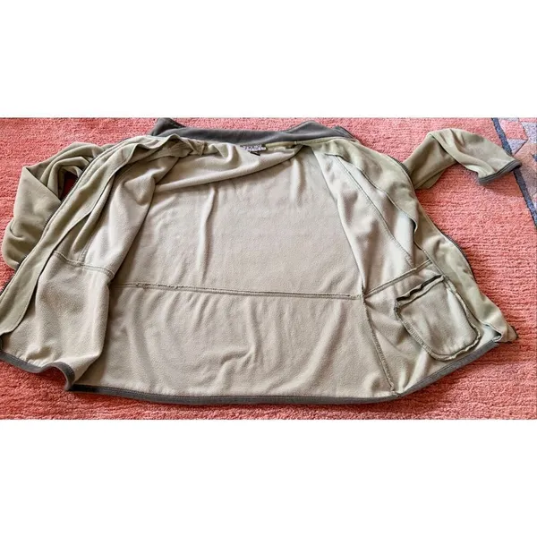 Mirror Image Sage Green Zip Jacket Cozy Cotton Blend Lounge Size M - Image 5