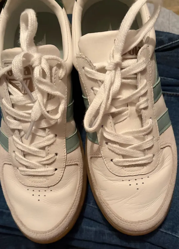 Women’s Gola Classics Viper Leather Sneaker white/evergreen - Image 7