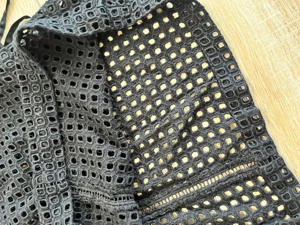 Womens Point Sur Black Eyelit Lace Blouse - 00 - Image 4
