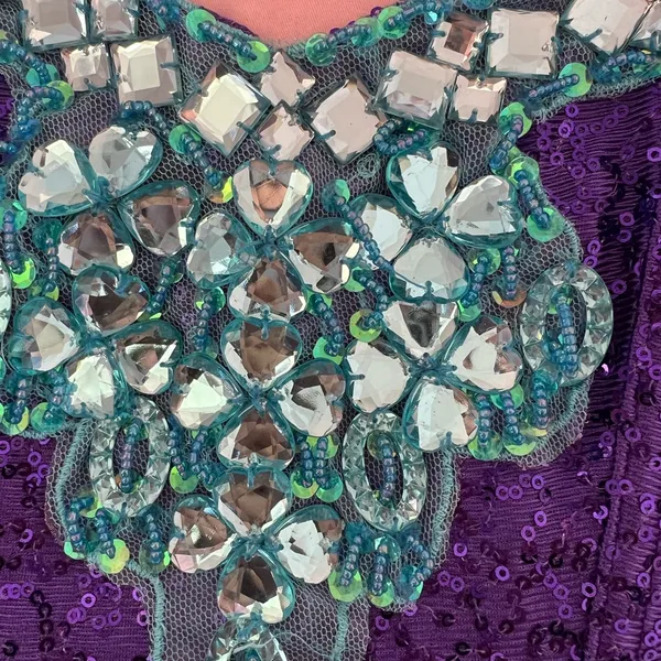 Leg Avenue Purple and Teal Mermaid Corset Top - Image 4