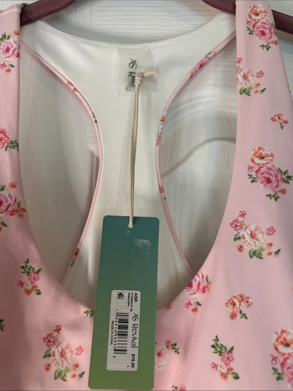 AS Revival Floral Pink Fit & Flare Romper Dress – Pink Floral - Image 2