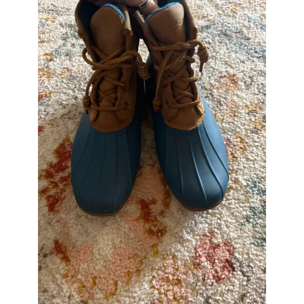 Sperry Top-Sider Saltwater Duck Boots Tan Leather Waterproof STS94923 Women 9 - Image 2