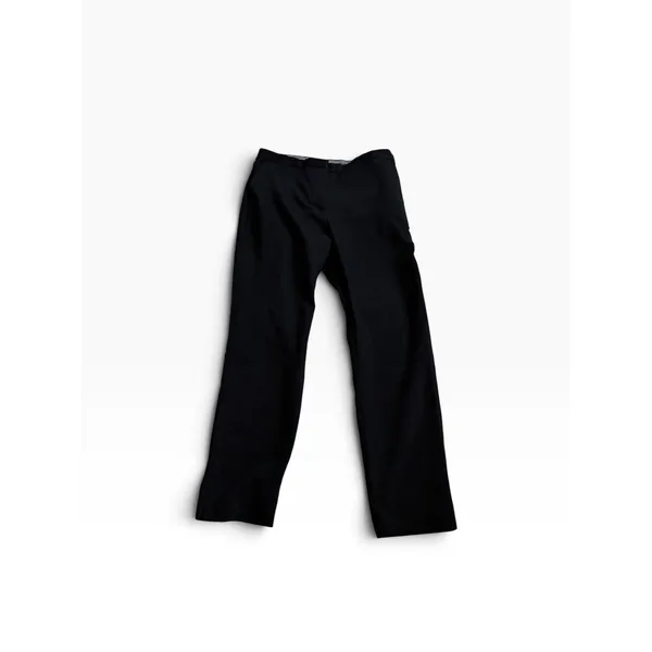 Zara Dress Pants Size L Black Slim Leg Striped Elastic Waist Trousers - Image 2