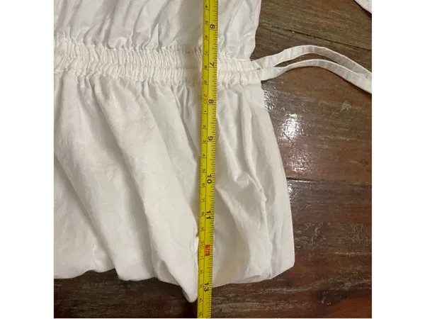 NWOT Steve Madden White Lace Halter Mini Dress Cotton Tiered Small Read - Image 10