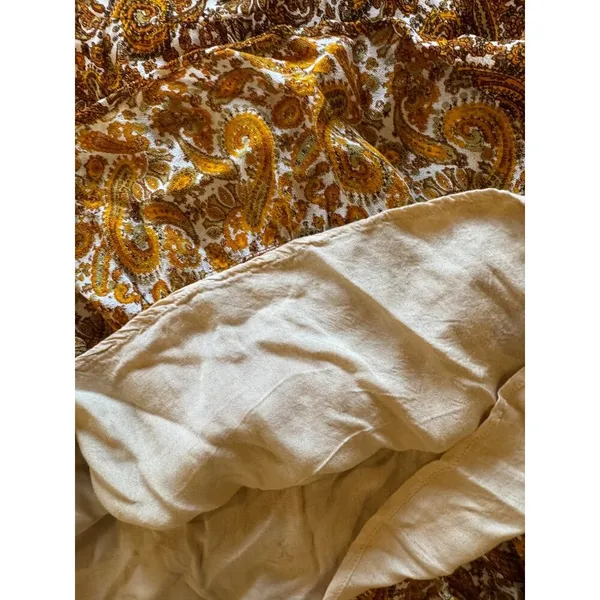 Faithfull The Brand Dress Women 4 Gold Indira Balloon Sleeve Paisley Mini‎ Boho - Image 12