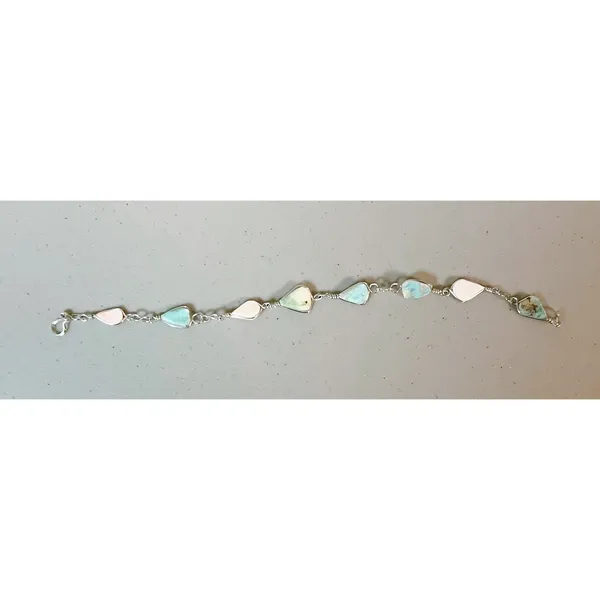 Silver Blue Pink Pastel Beaded Crystal Gemstone Charm Bracelet Jewelry 🩵🩷 - Image 4