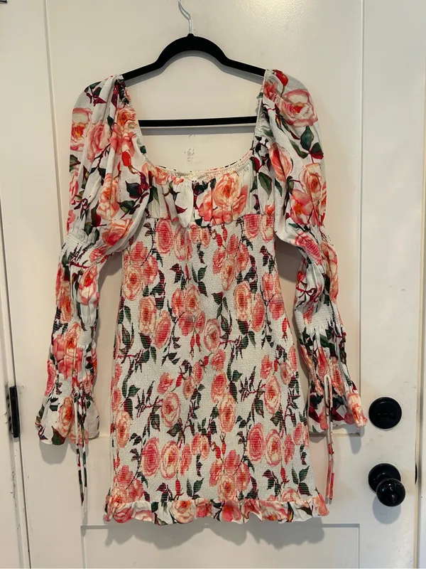 Sau Lee Saulee New Tags “Betty” Floral Punk Dress Mini Ruffle - Image 3
