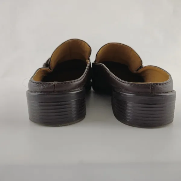 Liz Baker Womens Cheyenne 024-2281‎ Brown Buckle Slip On Mules Shoes Size US 8M - Image 8