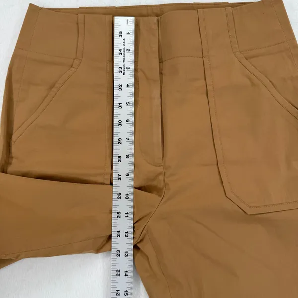 Veronica Beard Size 6 Brown‎ Pants High Rise Straight Leg Utility Pockets READ - Image 3