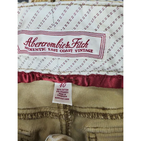 Abercrombie Y2K Low Rise Corduroy Pants Flare Sz 10 Boho Indie Festival Cargo - Image 2