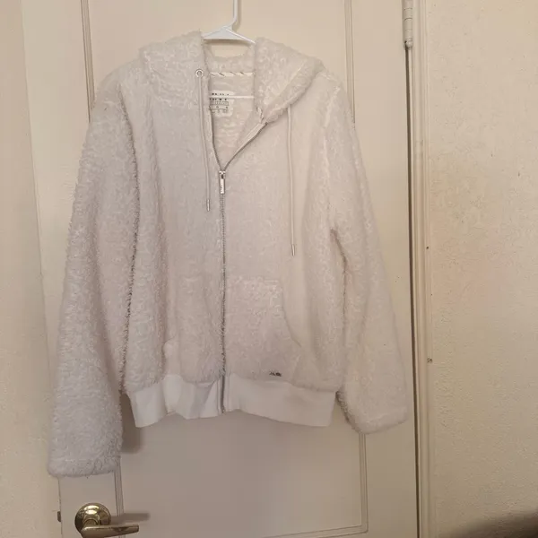 Marc New York Performance Teddy Sherpa Full Zip Ivory White Hoodie - Image 4