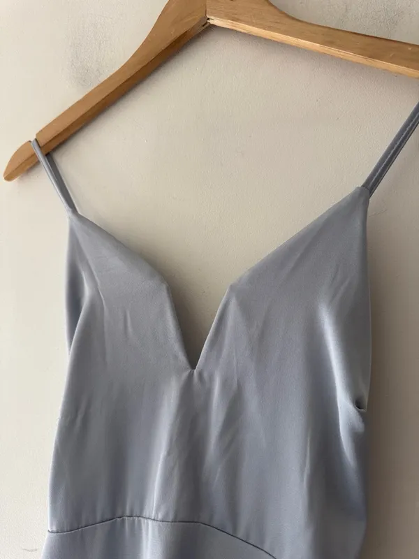 NEW!! Lulus A Dream Come True Light Blue Satin‎ Mini Dress - Image 4