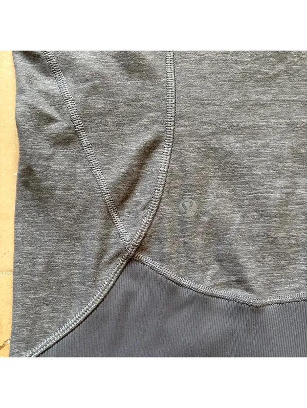 Lululemon Daily Practice Jacket Hoodie Luon Heathered Slate Gray Women's Size 4 - Image 8
