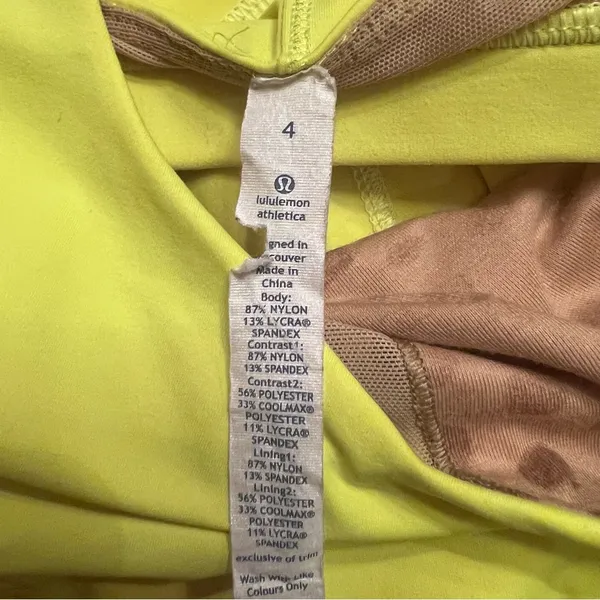 Lululemon Optimal Double Strap Cutout Back Tank Top in Ray‎ Neon Yellow Size 4 - Image 16