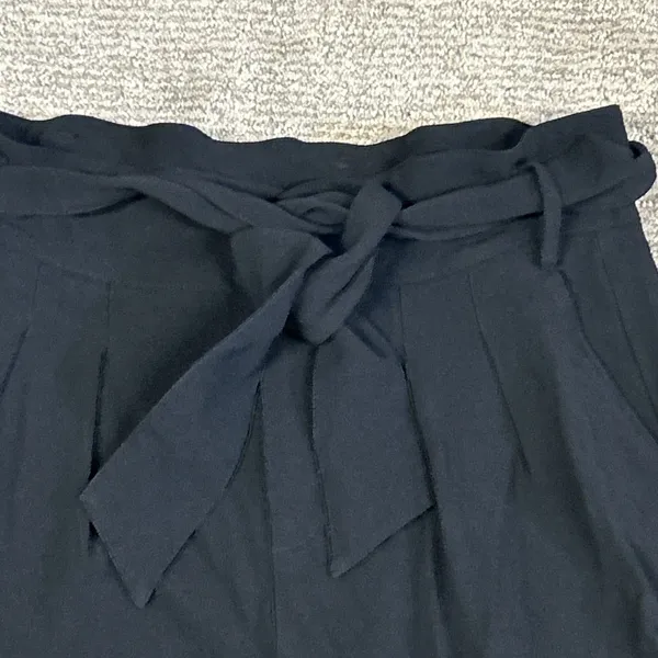 Sézane Pants Womens 40 US 8 Black Trousers Belted Pockets Career Classy Office - Image 3