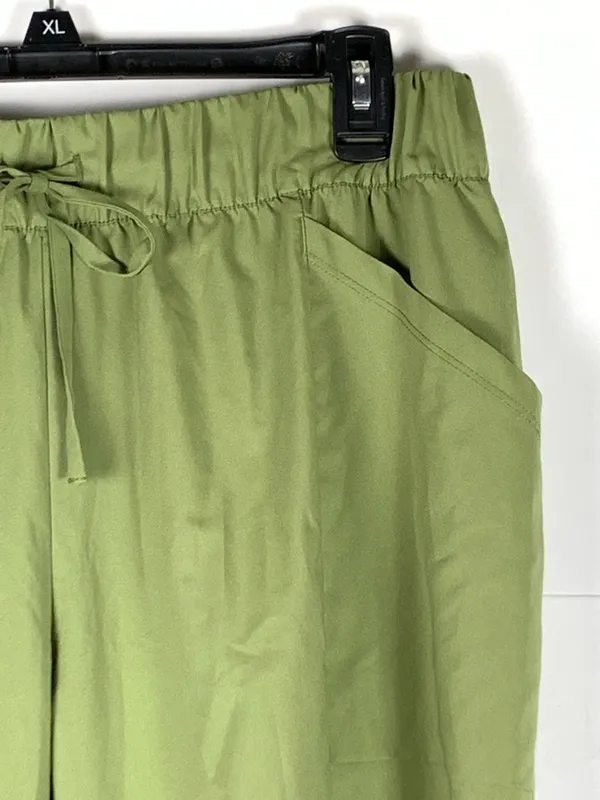 Reel Legends Olive Green Wide-Leg Crop Pants - Image 5